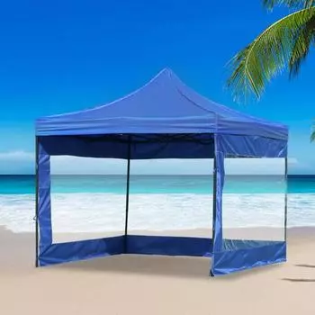 Навес для кемпинга Yousheng, солнцезащитный козырек с прозрачным дизайном окна, простая установка, устойчивый к ультрафиолетовому излучению, водонепроницаемый уличный навес, ткань для палатки синий
