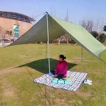 Навес для кемпинга, защита от ультрафиолета, брезент от дождя, навес от солнца, одеяло для пикника на открытом воздухе M 300x445cm оранжевый