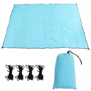 Навес из холста из нержавеющей стали 2x3 м, прямоугольный навес с четырьмя тросами для двора, газона, сада, синего цвета Blue