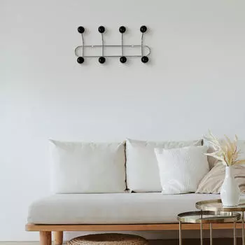 Навесная вешалка с крючками для организации пространства в прихожей 4 Hooks