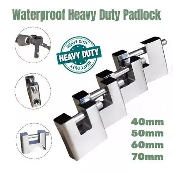 Навесной замок повышенной прочности с 3 ключами, дверь гаража, сарая, окно, шкафчик, склад, смелый, водонепроницаемый, имитация, лом, устойчивый к ржавчине, замок, противоугонный