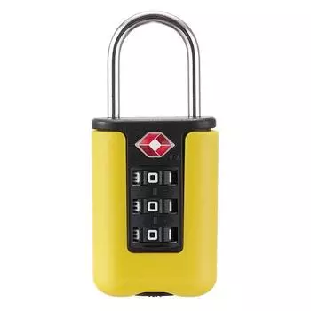 Навесной замок с паролем, замок с таможенным кодом Tsa для путешествий, замок с паролем для багажа, контрастный дизайн, навесной замок, 3-значный кодовый замок чёрный