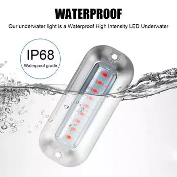 Навигационный фонарь 27LED, лодочные транцевые фонари, подводный фонарь для яхт, сигнальный фонарь для парусного спорта 10-30 В, подводный понтон, морское судно Green