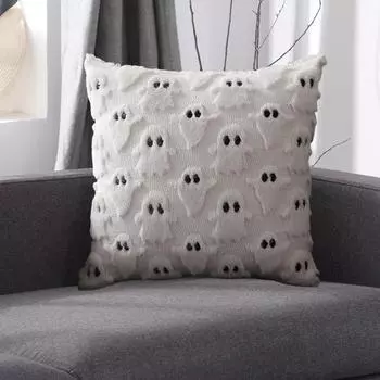 Наволочка 3D с изображением мультяшного привидения в стиле Хэллоуина для домашнего офиса и вечеринки, декора спальни