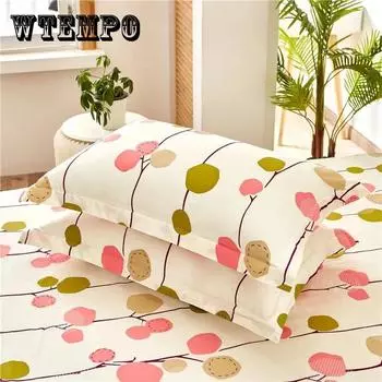 Наволочка 48x74 см, пара двуспальных кроватей, хлопковая наволочка с принтом, большая наволочка, универсальная