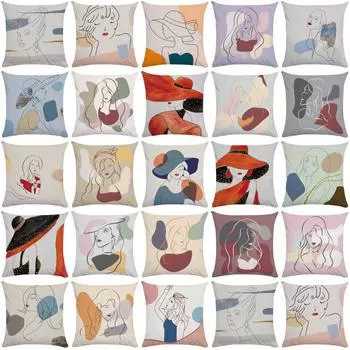 Наволочка 50x50 см, скандинавская квадратная наволочка, украшение для гостиной, чехол на спинку, подушка для дивана, наволочка 40X40CM