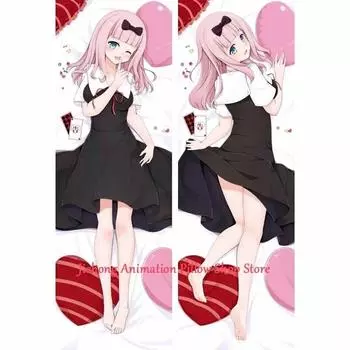 Наволочка Dakimakura Anime Chika Fujiwara, двусторонний принт, в натуральную величину, высокое качество, 2WAY, наволочка, подарки отаку 40x120cm Peach Skin