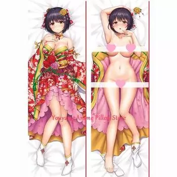 Наволочка Dakimakura Anime Kako Takafuji, двусторонний принт, в натуральную величину, высокое качество, 2WAY, наволочка, подарки отаку 40x120cm Peach Skin