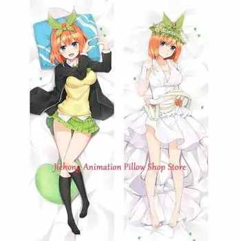 Наволочка Dakimakura Anime Nakano Yotsuba, двусторонний принт, в натуральную величину, высокое качество, 2WAY, наволочка, подарки отаку 40x120cm Peach Skin