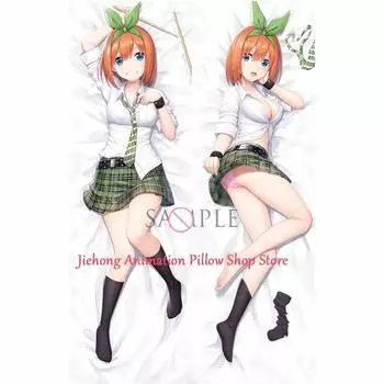 Наволочка Dakimakura Anime Nakano Yotsuba, двусторонний принт, в натуральную величину, высокое качество, 2WAY, наволочка, подарки отаку 40x120cm Peach Skin