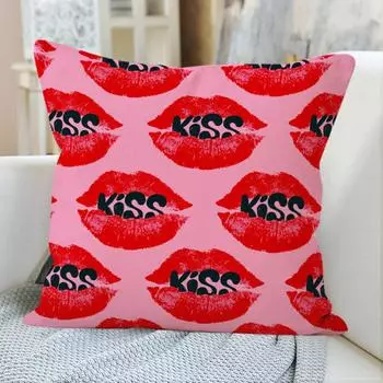 Наволочка для дивана с изображением влюбленной пары на День святого Валентина, наволочка для украшения дома, наволочка из льна с принтом One Size