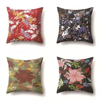 Наволочка для дивана с рисунком листьев, офисная наволочка для гостиной, велосипедная талия 40x40cm