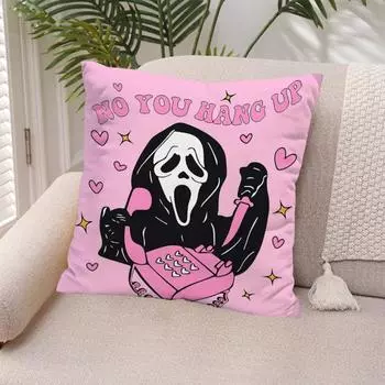 Наволочка для Хэллоуина с принтом лица привидения Декор для вечеринки на Хэллоуин для дома и офиса День святого Валентина Спальня Гостиная Чехол для дивана 45x45cm
