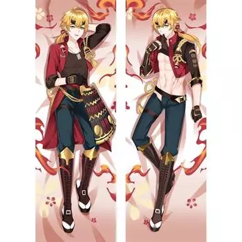 Наволочка для косплея Genshin Impact Dakimakura Thoma, обнимающая наволочка для тела, домашнее постельное белье, аниме, наволочка Thoma, декор Peach40X120CM
