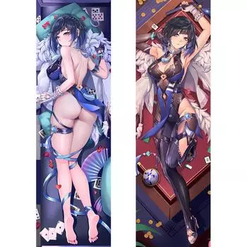 Наволочка для косплея Genshin Impact Yelan Dakimakura, обнимающая наволочка для тела, наволочка отаку, наволочка, домашний декор для кровати 120x40cm Pillowcase