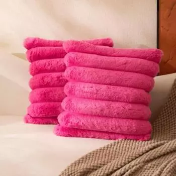 Наволочка для подушки с большим полосатым узором, застежка-молния в стиле пэчворк, пушистый материал, 45*45 см, наволочка для подушки для спальни, гостиной, дивана, украшения для вечеринки бежевый