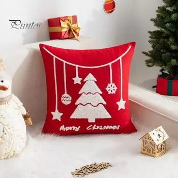 Наволочка для подушки с рождественским принтом, цветная, с рисунком из мультфильмов, квадратная, для спальни, гостиной, дивана, наволочка для подушки 1