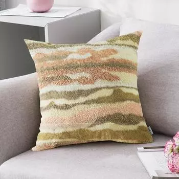 Наволочка для подушки с текстурированной скрытой застежкой-молнией, плюшевая наволочка для подушки для спальни, гостиной, дивана, украшения, чехол для подушки 45x45cm розовый