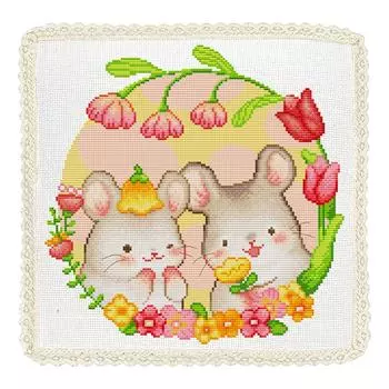 Наволочка для вышивки Drriks Handicraft из хлопка 14CT 33x33 см для взрослых начинающих 7340