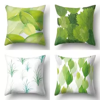 Наволочка Green Leaf Cushion Home Soft Car 40x40cm