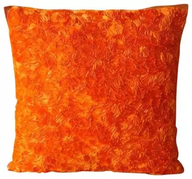 Наволочка HomeCentric Throw Orange Accent Pillows Лента Текстурированная подушка Обложка Art Silk Pillows Halloween Decorations-Orange Peel