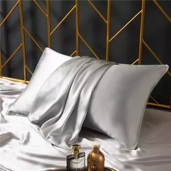 Наволочка из 100% чистого шелка тутового шелкопряда, стильные шелковые наволочки для волос, здоровая кожа для женщин и мужчин, роскошная наволочка 48x74 см 48x74cm золотой