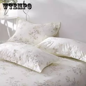 Наволочка из 100% хлопка, пара наволочек для двуспальной кровати, постельное белье, 48*74 см, пасторальный стиль