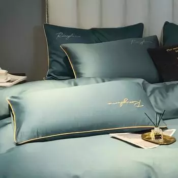 Наволочка из 100% натурального хлопка, однотонная наволочка, высококачественная наволочка для здоровья, 2 шт., 48x75 см, наволочки королевского размера 48x75cm 2pcs серый