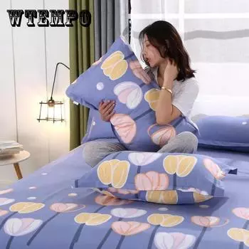 Наволочка из чистого хлопка, два комплекта современных минималистичных постельных принадлежностей, подушка с принтом, пылезащитный чехол, одинарная двойная наволочка