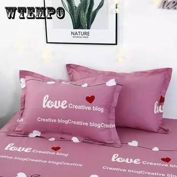 Наволочка из чистого хлопка, двухсекционная наволочка для спальни, решетчатая наволочка для пары, большая 48x74 см