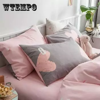 Наволочка из чистого хлопка, двуспальная наволочка для спальни, постельное белье, наволочка для студенческого общежития, 48*74 см, одна пара