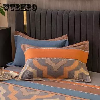 Наволочка из чистого хлопка, утолщенная двойная наволочка с начесом, хлопковая подушка из кожи, 48x74, одна пара в упаковке