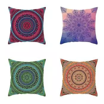 Наволочка из марокканского полиэстера 45x45 см, богемный хиппи, чехол для дивана, наволочка с геометрическим принтом Mancha Lo, домашний декор 40x40cm