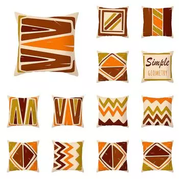 Наволочка из полиэстера с скандинавским ретро-геометрическим узором в полоску для дома, гостиной, украшения дивана, декоративная подушка, наволочка 40X40CM