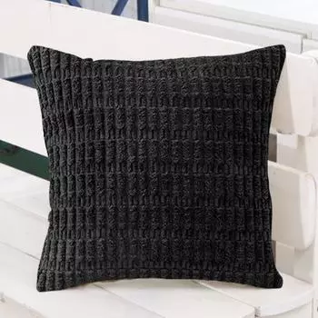 Наволочка из вельвета, однотонная, скрытая молния, текстура колосьев пшеницы, квадратная форма, спальня 45x45cm оранжевый