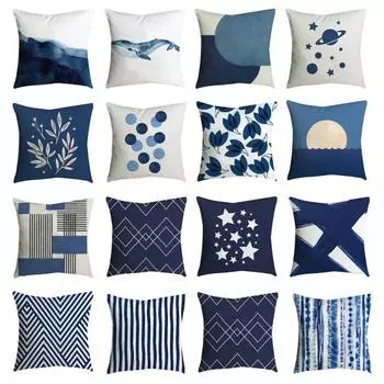 Наволочка Изысканный съемный полиэстер персиковой кожи Удобный квадратный чехол для подушки для офиса 1