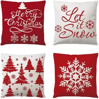 Наволочка - Эластичная наволочка Нескользящая тканевая наволочка для дивана Украшение для дома 45x45см 4шт чёрный