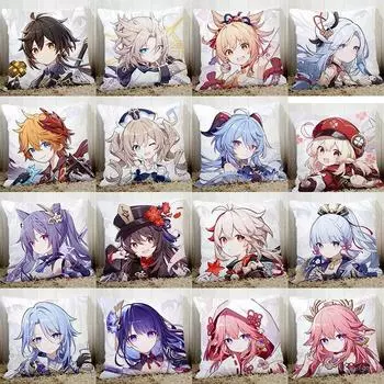 Наволочка Kawaii аниме 45x45 см, милая наволочка с девчачьим принтом, наволочка для гостиной, дивана, спальни, общежития, украшение дома 40x40cm