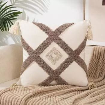 Наволочка контрастного цвета в стиле бохо, 3D-цветочный декор для домашнего офиса и вечеринки A