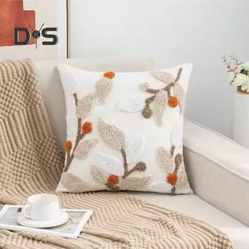 Наволочка контрастного цвета в стиле бохо, 3D-цветочный декор для дома, офиса, вечеринки, спальни, автомобиля, гостиной, дивана, наволочка B