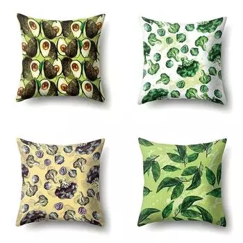Наволочка на спинку сиденья для дивана в гостиной с геометрическим рисунком авокадо 40x40cm
