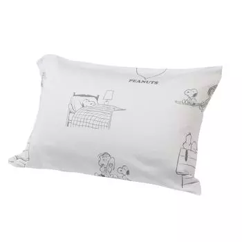 Наволочка Nishikawa Snoopy Совместима с подушками размером 63x43 см. Можно стирать. Гладкий хлопок. Гладкий атлас. Тип чехла: PN4600BD. Сделано в Японии. Цвет: слоновая кость.