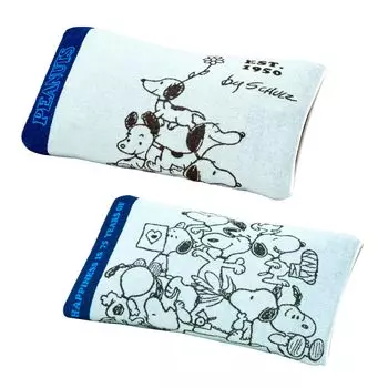 Наволочка-полотенце nishikawa Snoopy Nobi Nobi Ag антибактериального типа 34X64 см Можно стирать Эластичные волокна позволяют использовать различные размеры Удобно сидит