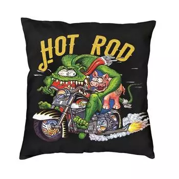 Наволочка Ratfink Ride для гостиной Rat Fink, современный чехол для подушки с 3D принтом, наволочка на заказ 40x40 см 30x30cm 12x12in