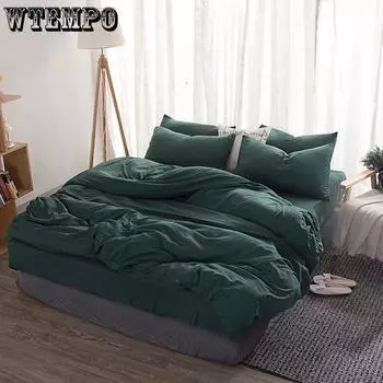 Наволочка Роскошный комплект постельного белья 3/4 шт. Мягкий чехол Комфортный пододеяльник Twin Queen King Size Twin