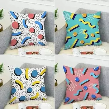 Наволочка с абстрактным принтом, квадратная подушка для дивана в машину, чехол для подушки 40x40cm