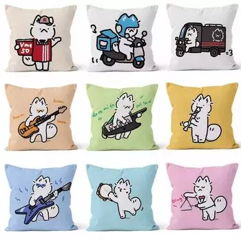 Наволочка с абстрактным рисунком кошки для украшения общежития, офиса, гостиной, дивана, дома, наволочка 40x40cm