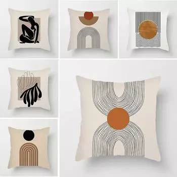 Наволочка с абстрактными линиями и скандинавским креативным узором, геометрическая декоративная наволочка для домашнего дивана, дивана в комнате 40X40CM