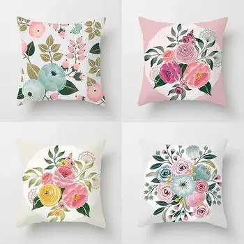 Наволочка с акварелью в старинном стиле для офиса, гостиной, автомобиля, украшения для дома 40x40cm