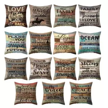 Наволочка с буквенным квадратом, чехол для дивана, украшение для дома и офиса